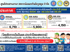 ประกาศการเรียกเก็บเงินสงเคราะห์ล่วงหน้า ของศูนย์ประสานงานฯ สมาคม สสอค. สส.ชสอ และ สส.สท ประจำปี 2568