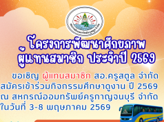 ประกาศ การรับสมัครผู้แทนสมาชิกเข้าร่วมกิจกรรมศึกษาดูงาน ประจำปี 2569